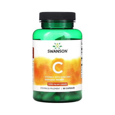 Vitamine | Vitamina C cu macese 1000mg, 90 capsule, Swanson, Supliment alimentar pentru sanatate 0
