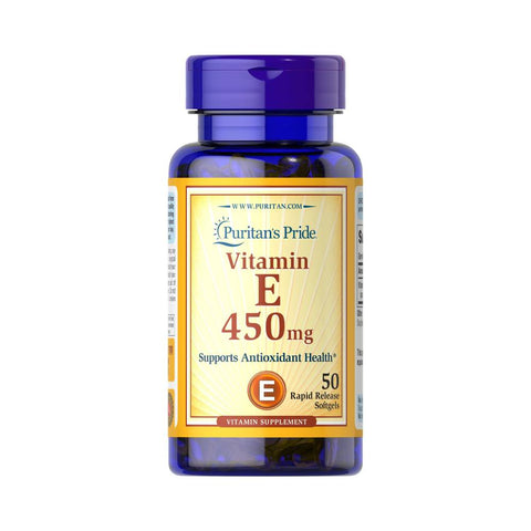 Vitamine | Vitamina E 450mg, 50 capsule, Puritan's Pride, Supliment alimentar pentru sanatate 0