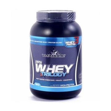 Slabire & Ardere grasimi | 100% Whey Trilogy, pudra, 900g, Vitabolic, Blend de proteine pentru crestere masa musculara 0