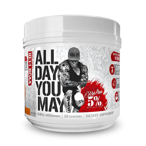 Aminoacizi | All Day You May Complex de aminoacizi pentru refacere, 465g, pudra, 5% Rich Piana, cu cafeina 0