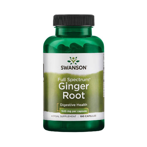 Digestie | Radacina de ghimbir 540mg, 100 capsule, Swanson, Supliment alimentar pentru digestie 0