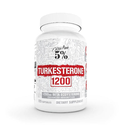 5% Nutrition - Rich Piana | Turkesterone 1200, 120 capsule, 5% Nutrition, Supliment alimentar pentru crestere masa musculara 0