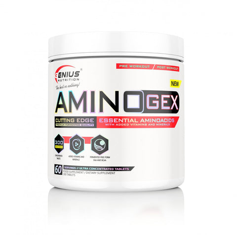 Aminoacizi | AMINOGEX 300 tablete, Genius Nutrition, Aminoacizi din sursa fermentata 0