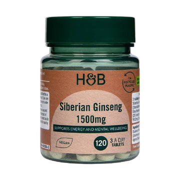 Suplimente antistres | Ginseng Siberian 1500mcg, 120 tablete, Holland & Barrett, Supliment alimentar pentru imunitate 0