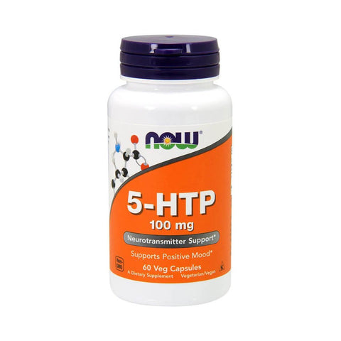 Suplimente pentru sanatate | 5-HTP 100mg, 60 capsule, Now Foods, Supliment antistres vegan 0