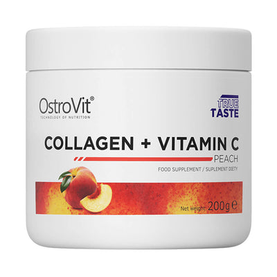 Colagen | Colagen + Vitamina C 200g, pudra, Ostrovit, Supliment alimentar pentru oase, articulatii si piele 0
