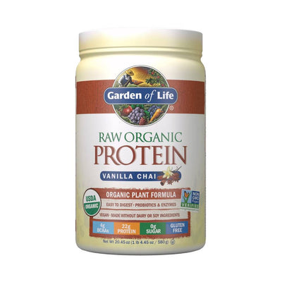 Proteine Raw organic protein pudra, 580g, Garden of Life, Supliment alimentar pe baza de proteina Vanilla Chai 1