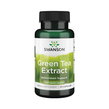 Slabire & Ardere grasimi | Extract De Ceai Verde 500mg, 60 capsule, Swanson, Supliment antioxidanti sportivi 0