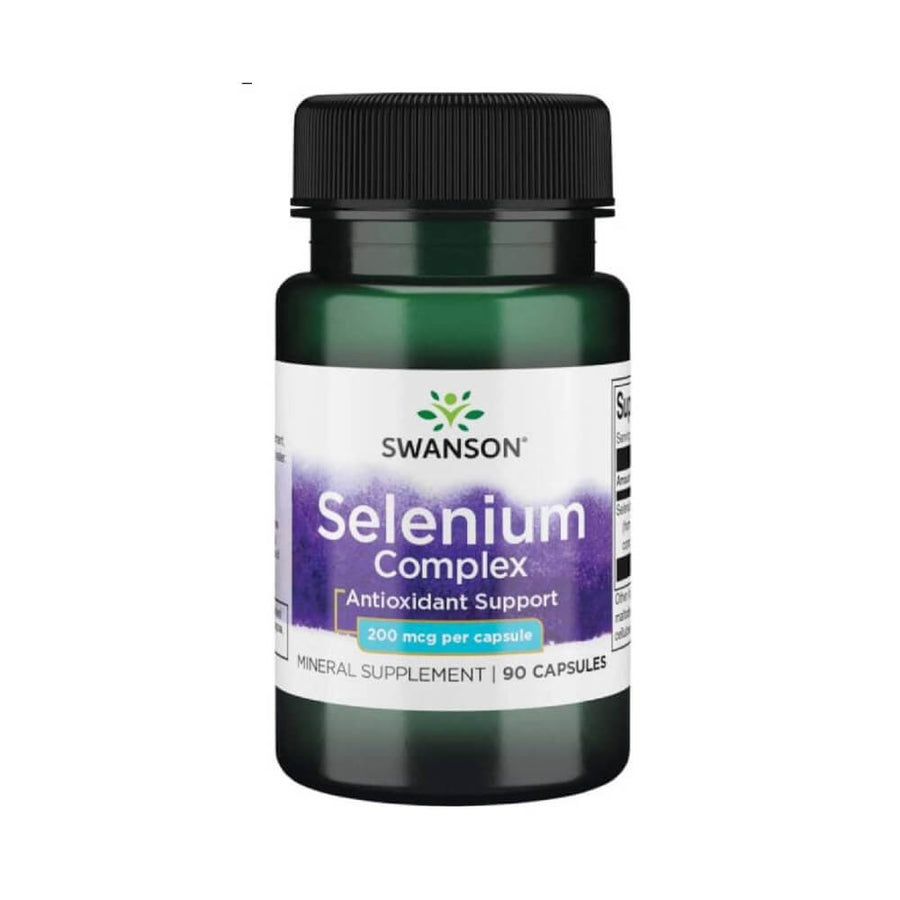 Stimulente hormonale | Selenium Complex 200mcg, 90 capsule, Swanson, Supliment alimentar pentru glanda tiroida 0