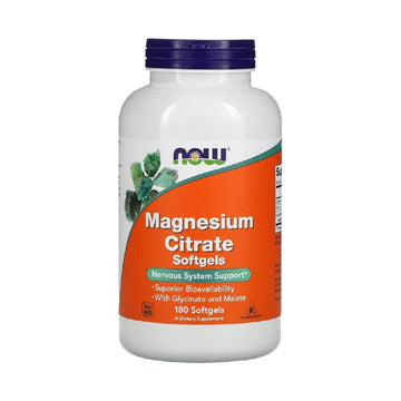 Minerale | Magneziu citrat, 180 capsule, Now Foods, Supliment alimentar pentru sanatate 0