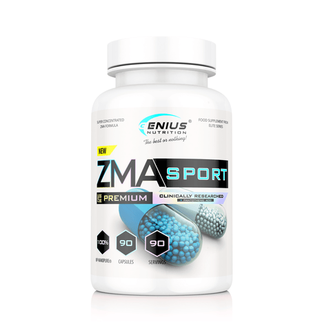 Vitamine si minerale ZMA Sport, 90 capsule, Genius Nutrition, Supliment alimentar pentru performanta sportiva 1