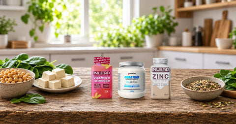 Suplimente pentru sportivi vegani: B12, vitamina D, omega-3 din alge și creatină