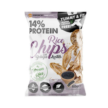 Alte alimente 14% Chipsuri proteice din orez cu linte beluga 60g 1