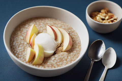 2. Porridge de ovaz - castron porridge, felii de mar, doua linguri