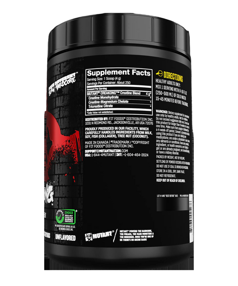 Creakong 1000g, pudra, Mutant, Supliment alimentar cu amestec de creatina