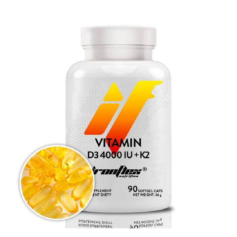 Vitamina D3 + K2 90 capsule moi, Ironflex, Supliment alimentar de tip vitamine
