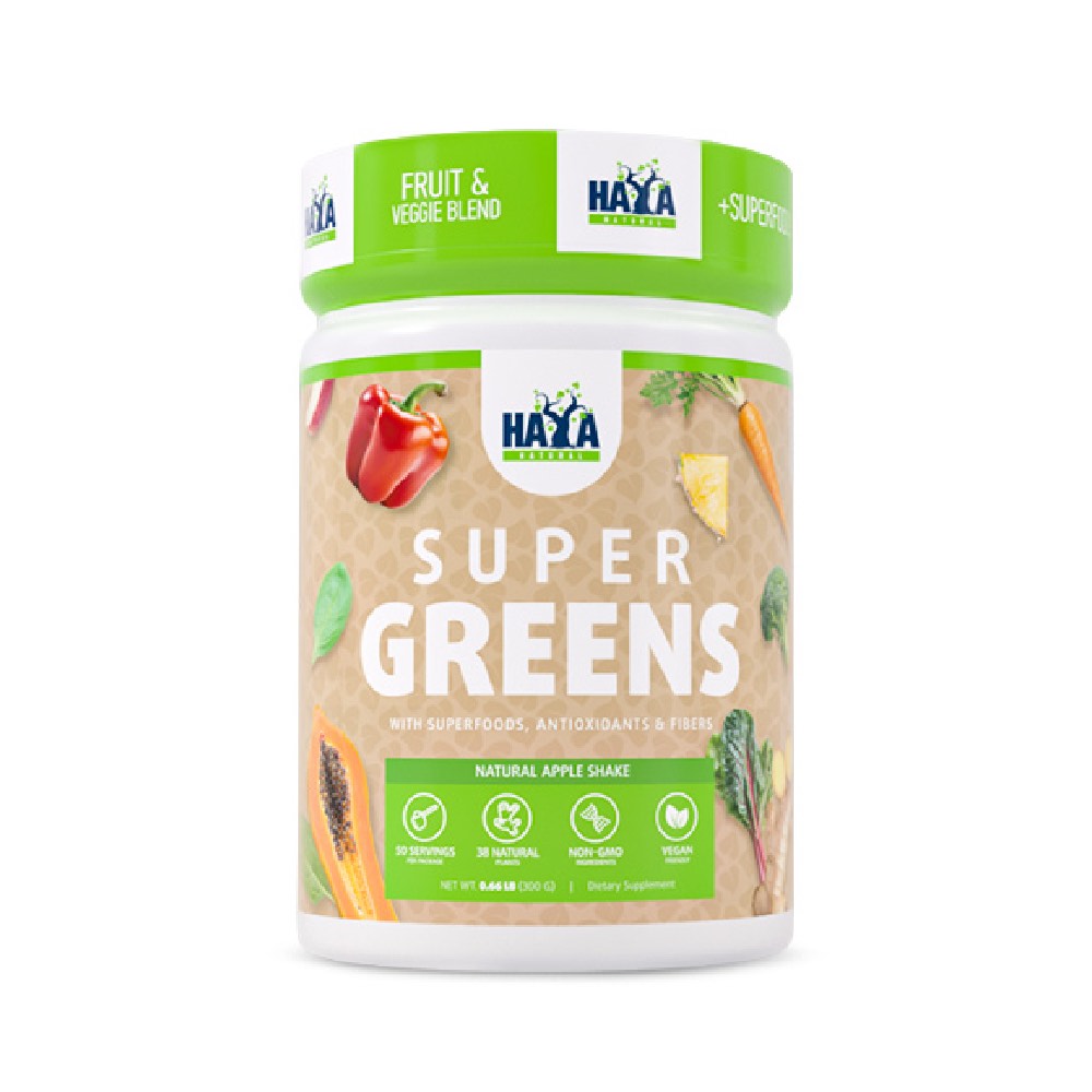 Super Greens 300g, pudra, Haya Labs, Supliment alimentar pentru sanatate