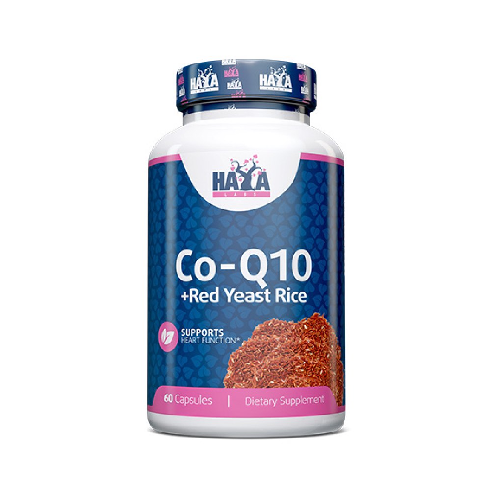 Co-Q10 60mg & Red Yeast Rice 500mg 60capsule, Haya Labs, Supliment alimentar pentru sanatate