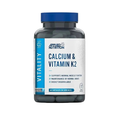 Calciu si Vitamina K2 60 capsule, Applied Nutrition, Supliment alimentar de tip vitamine si minerale.