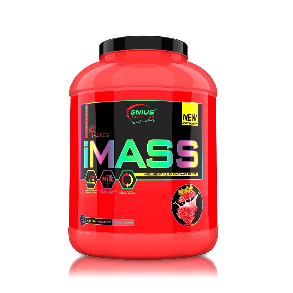 iMASS 2500g, pudra, Genius Nutrition, Gainer crestere masa musculara