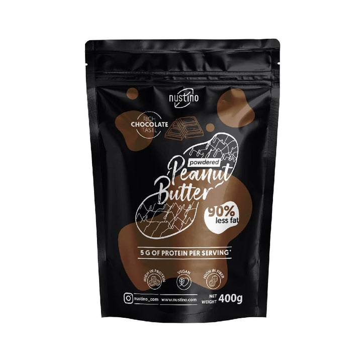 Powdered Peanut Butter 400g, pudra, Nustino, Proteina vegetala cu gust intens de cacao