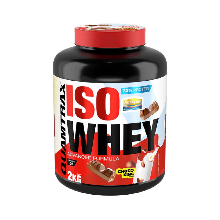 Iso Whey 2kg, pudra, Quamtrax, Izolat proteic din zer