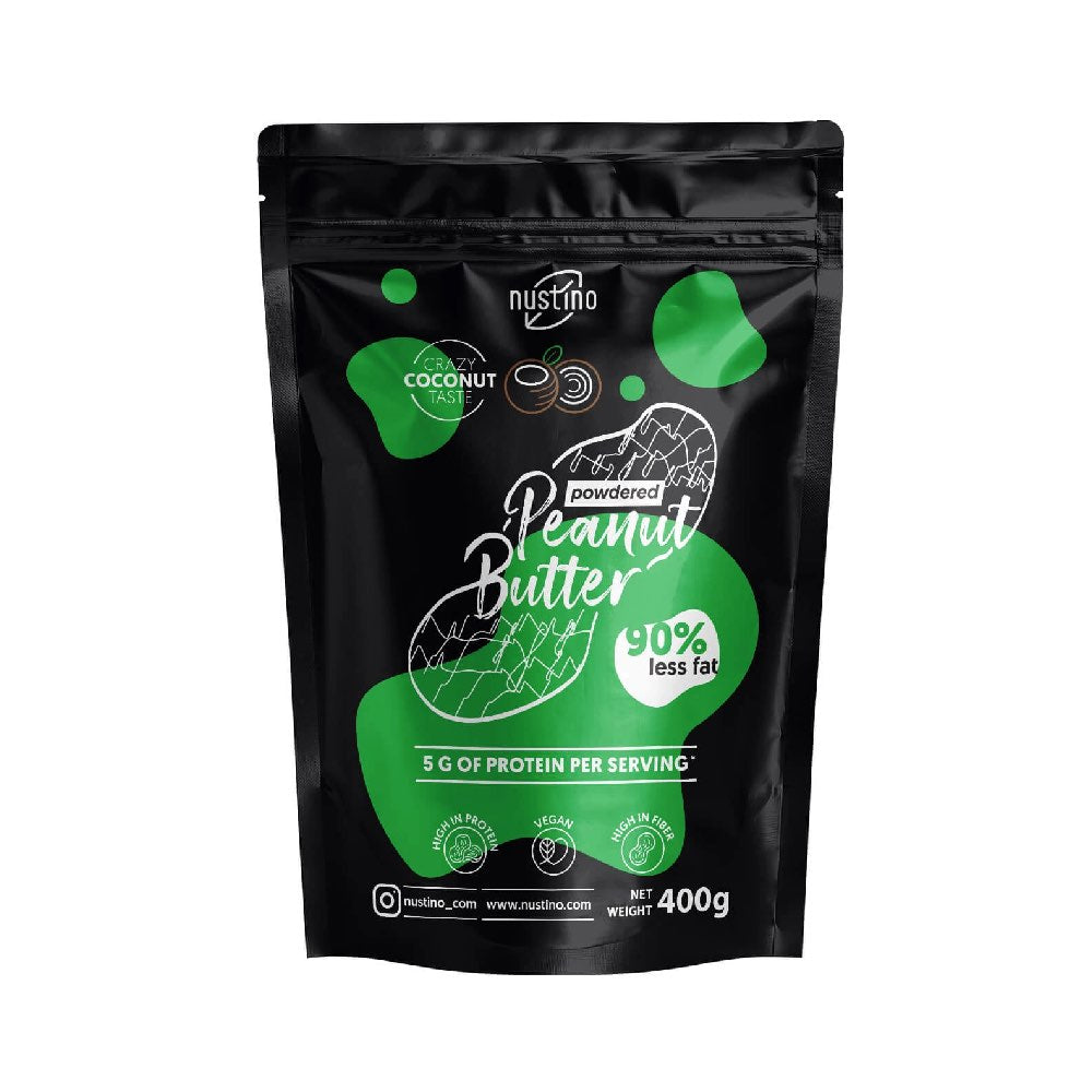Powdered Peanut Butter 400g, pudra, Nustino, Proteina vegetala cu gust intens de cacao