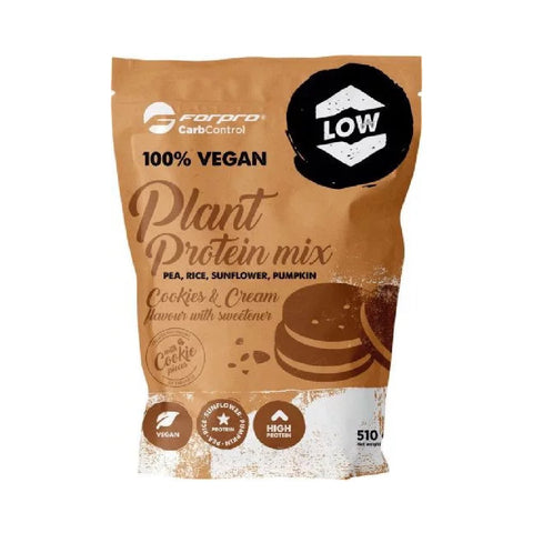 100% Vegan Plant Protein Mix 510g, pudra, ForPro, Supliment alimentar de tip proteina vegetala
