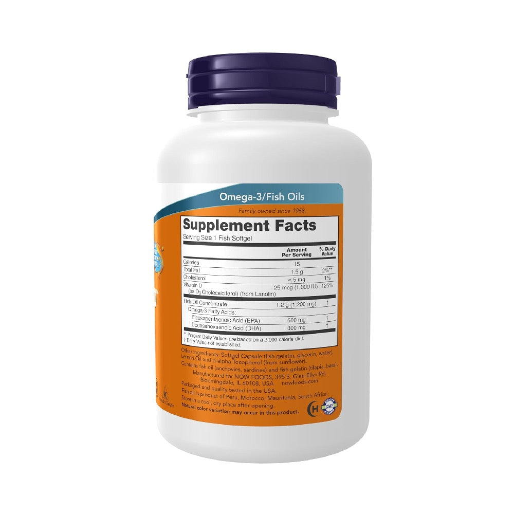 Ultra Omega 3-D 90 softgels, Now Foods, With vitamin D3 
