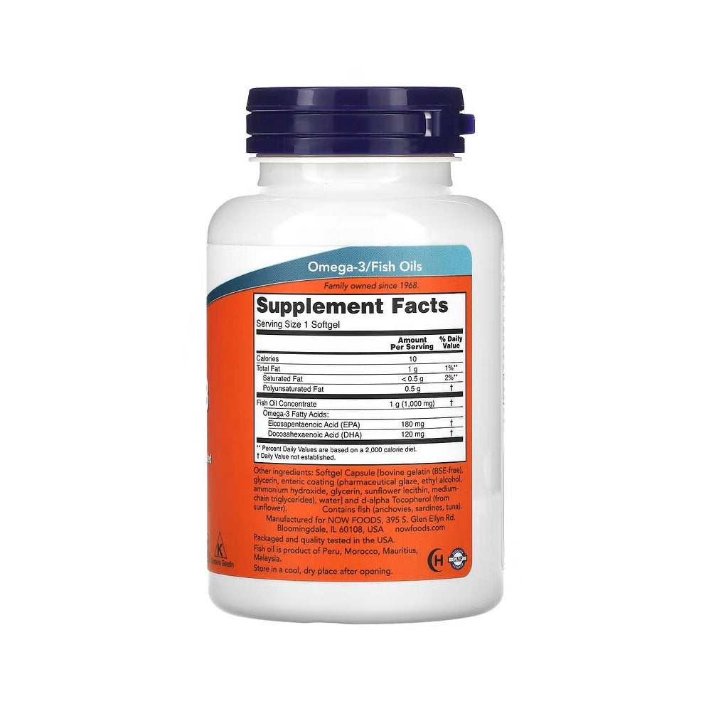 Omega 3 90 softgels, Now Foods, Fish Oil Fatty Acids 