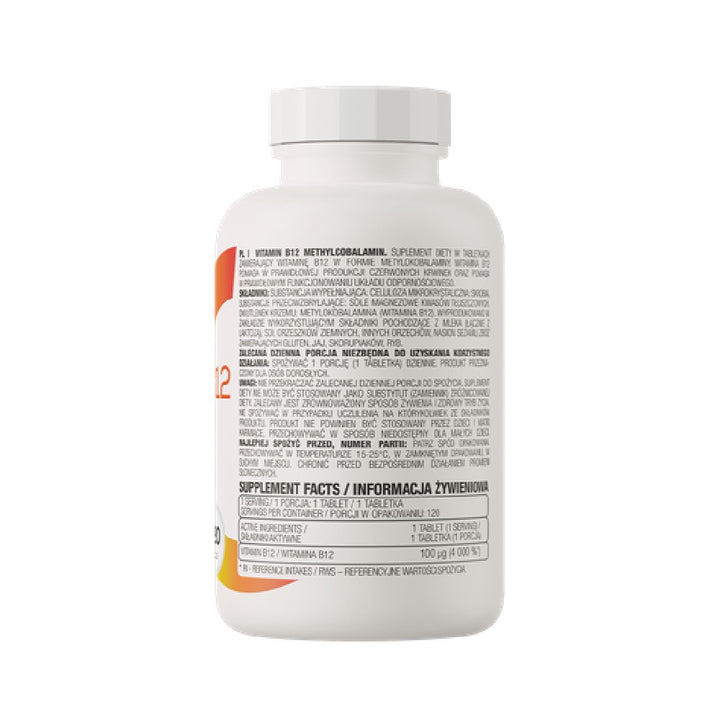 Vitamina B12 Metilcobalamina, 120 tablete, Ostrovit, Supliment alimentar pentru sanatate