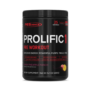 Prolific 1 400g, pudra, PEScience, Pre-workout cu cofeina