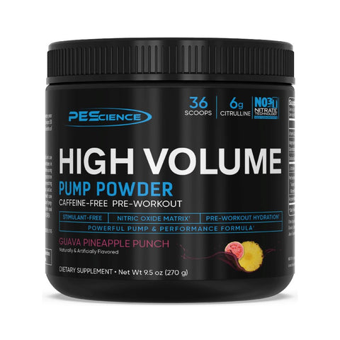High Volume Pump 270g, pudra, PEScience, Supliment alimentar de tip pre-workout fara cofeina