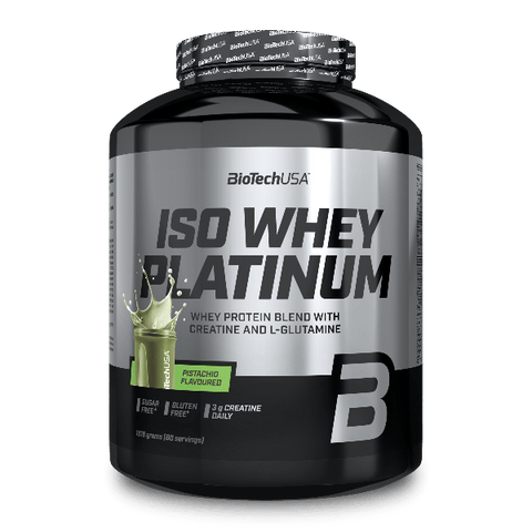 Iso Whey Platinum, 1816g, pudra, Biotech USA, Amestec proteic din zer cu creatina