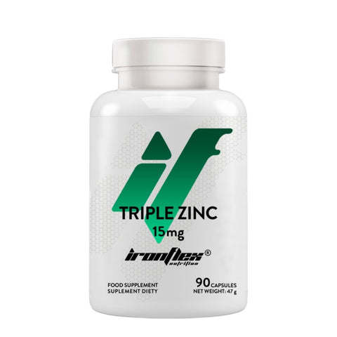 Triplu zinc 90 capsule, Ironflex, Supliment alimentar cu zinc sub forma de capsule