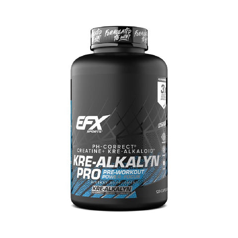 Kre-Alkalyn Pro 120 capsule, EFX Sports, Supliment alimentar de tip creatina tamponata cu efect pre-workout