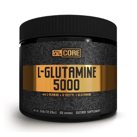 L-Glutamine 5000mg 348g, pudra,  5% Rich Piana, Supliment alimentar de tip aminoacizi