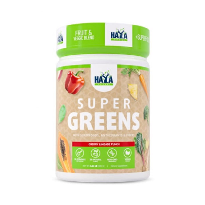 Super Greens 300g, pudra, Haya Labs, Supliment alimentar pentru sanatate