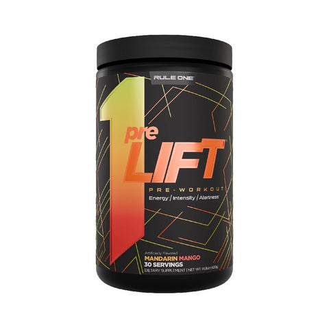 PreLIFT 420g, powder, Rule One, Pre-workout food supplement with caffeine