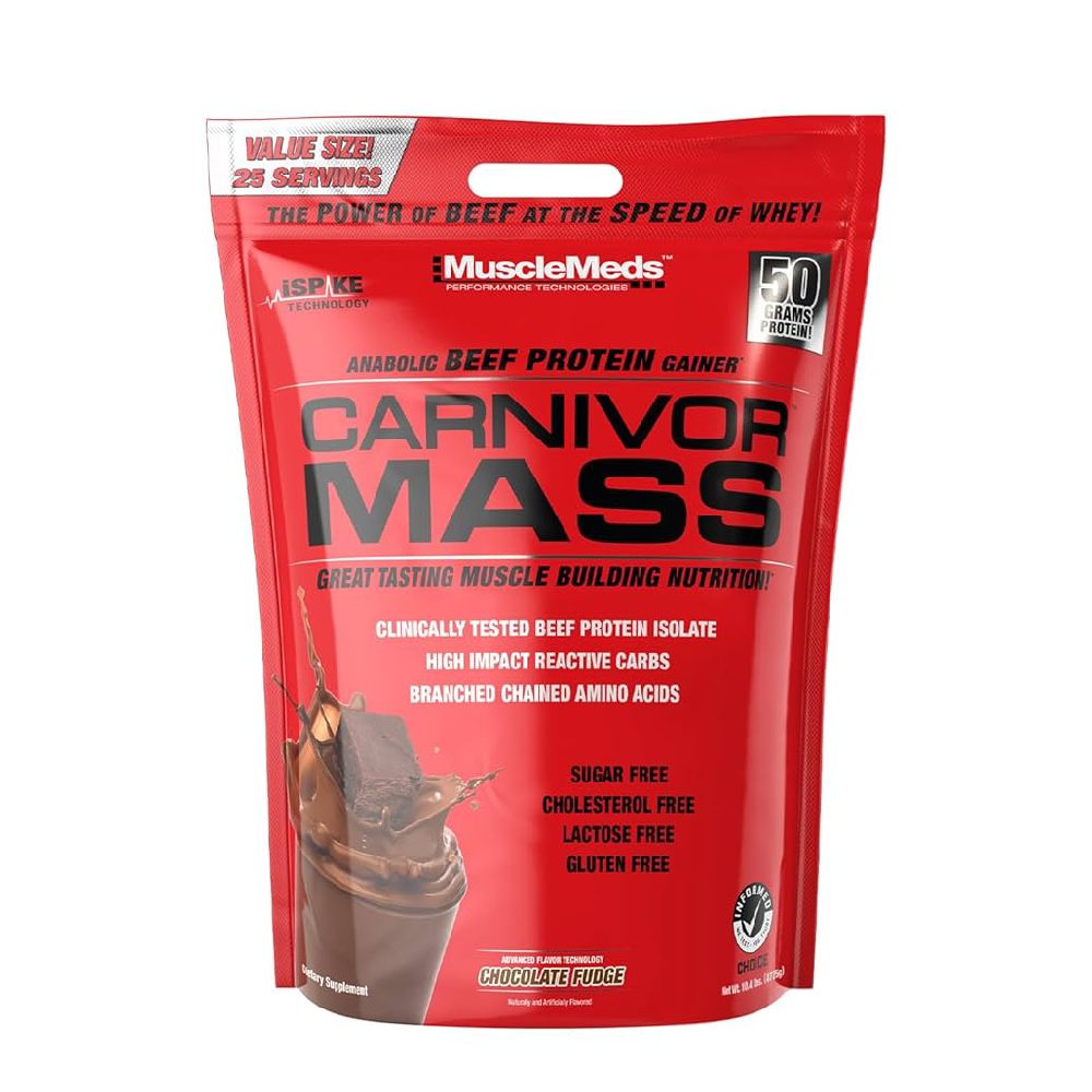 Carnivor Mass, pudra, 4,85kg, Musclemeds, Proteine din carne de vita