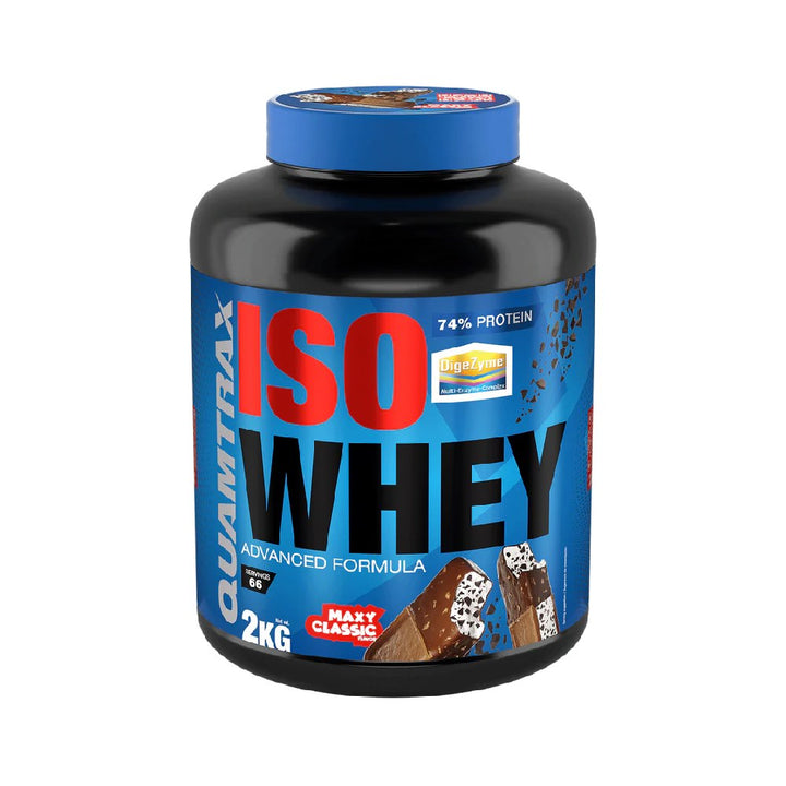Iso Whey 2kg, pudra, Quamtrax, Izolat proteic din zer