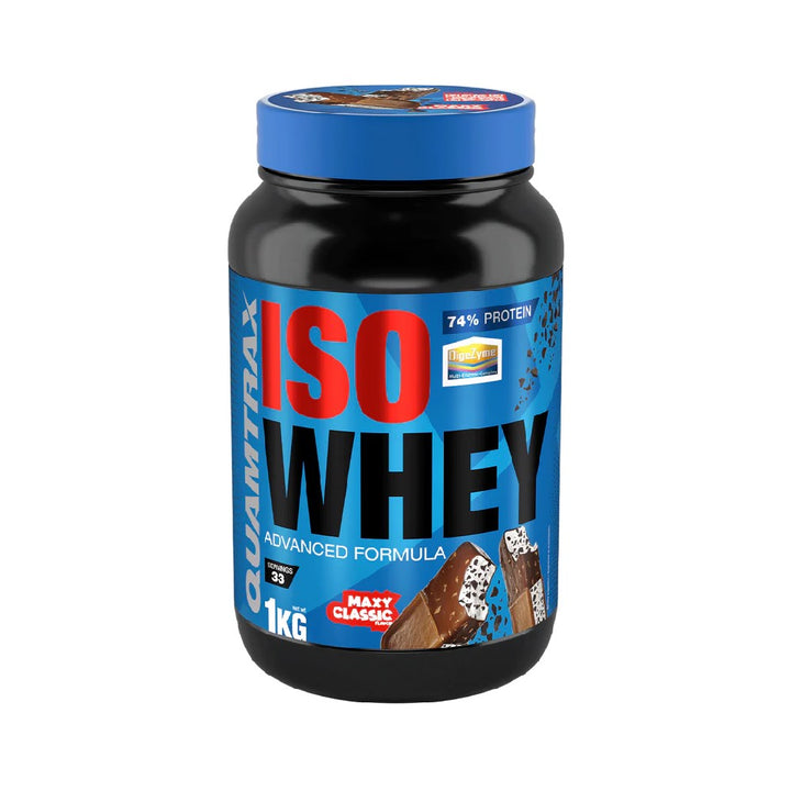 Iso Whey 907g, pudra, Quamtrax, Izolat proteic din zer