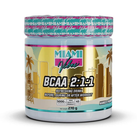 BCAA 2:1:1 270g, pudra, Miami Vibes, Supliment alimentar de tip aminoacizi