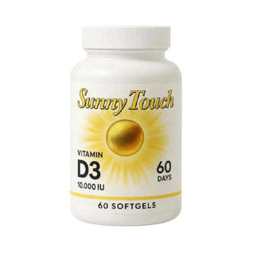 Vitamina D3 10000UI, 60 capsule moi, Sunny Touch, Supliment alimentar cu vitamina D3
