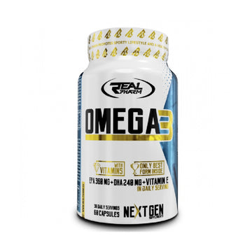 Omega 3 1000mg 60 capsule, Real Pharm, Capsule cu ulei de peste, EPA, DHA si vitamina E