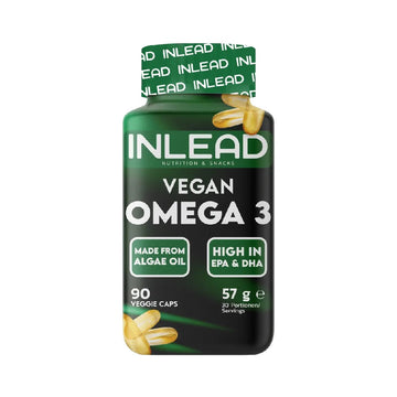 Vegan Omega 3 90 capsule, Inlead, Acizi grasi Omega-3 (EPA si DHA) din ulei de alge
