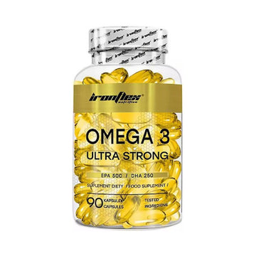 Omega 3 Ultra Strong, 90 capsules, Ironflex, Fish oil fatty acids 