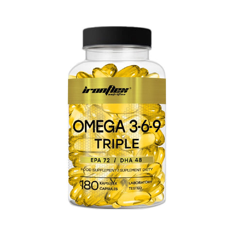 Omega 3-6-9 Triple, 180 capsule moi, Ironflex, Acizi grasi omega