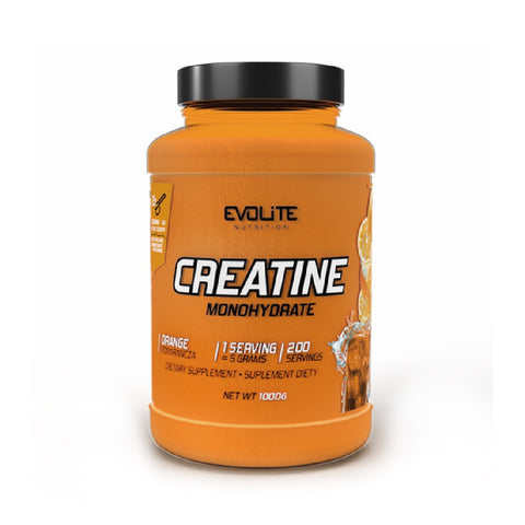 Creatina monohidrat 1000g, pudra,  Evolite Nutrition, Supliment alimentar pe baza de creatina monohidrata pura