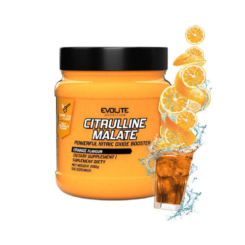 Citrulina malat pudra, 300g, Evolite Nutrition, Supliment alimentar pre-workout